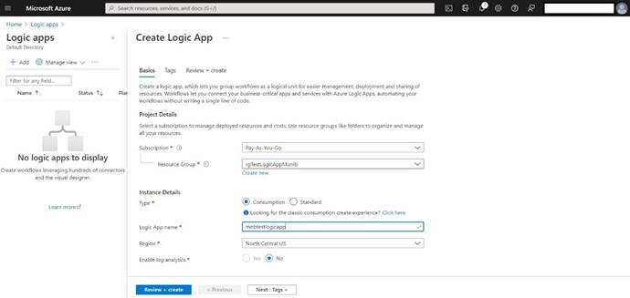 Creating A Logic App In Microsoft Azure